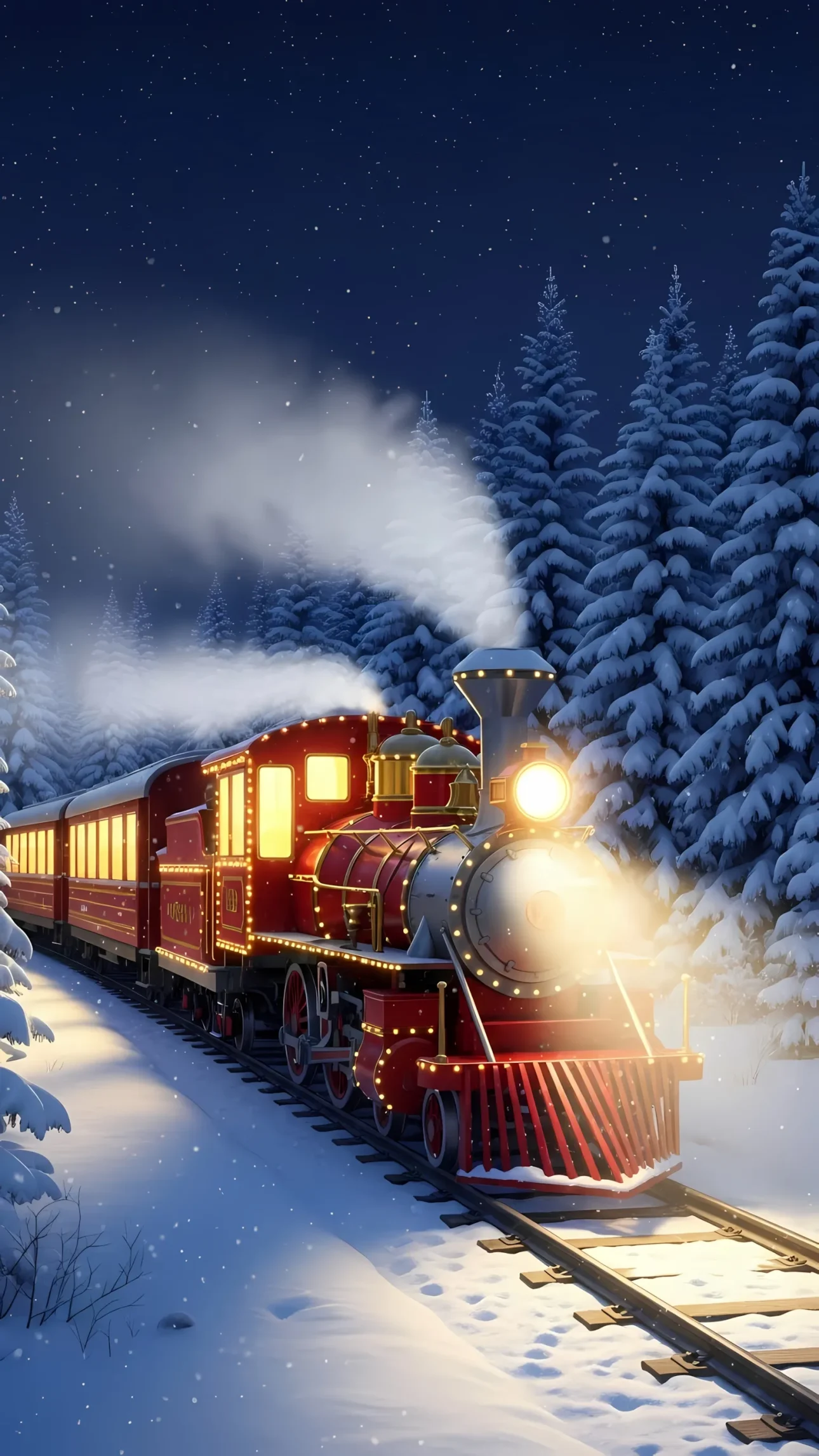 Enhance your holiday projects with this charming illustration of a Christmas train. Premium design asset perfect for seasonal marketing and greeting cards.