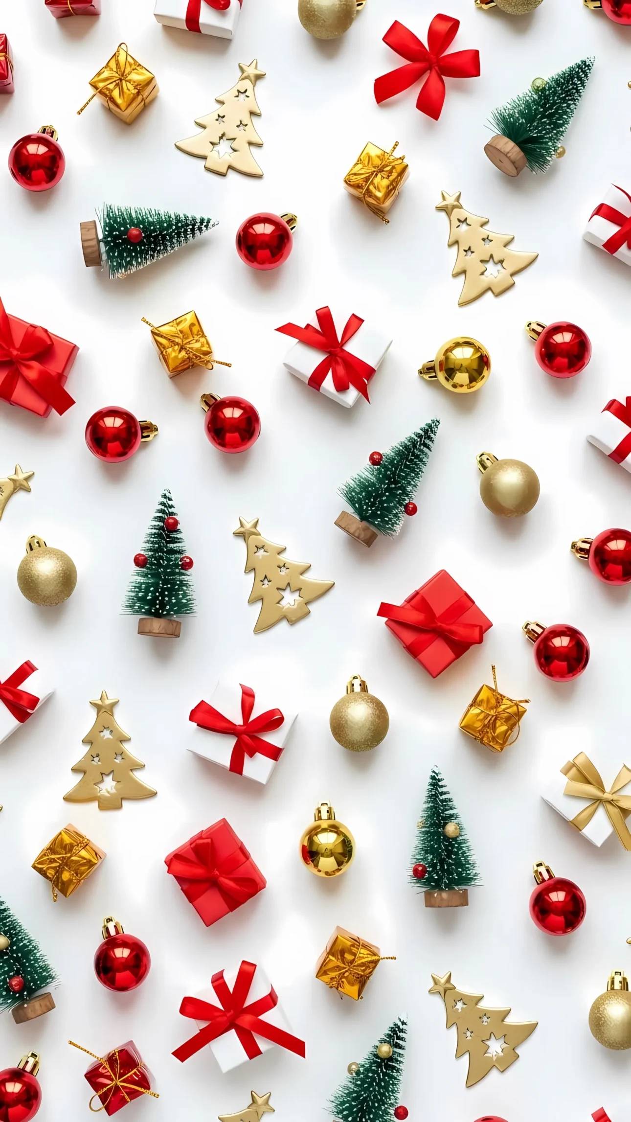 Elevate your holiday designs with this festive arrangement of Christmas decorations, ideal for creating an upscale seasonal aesthetic ready for premium commercial projects.