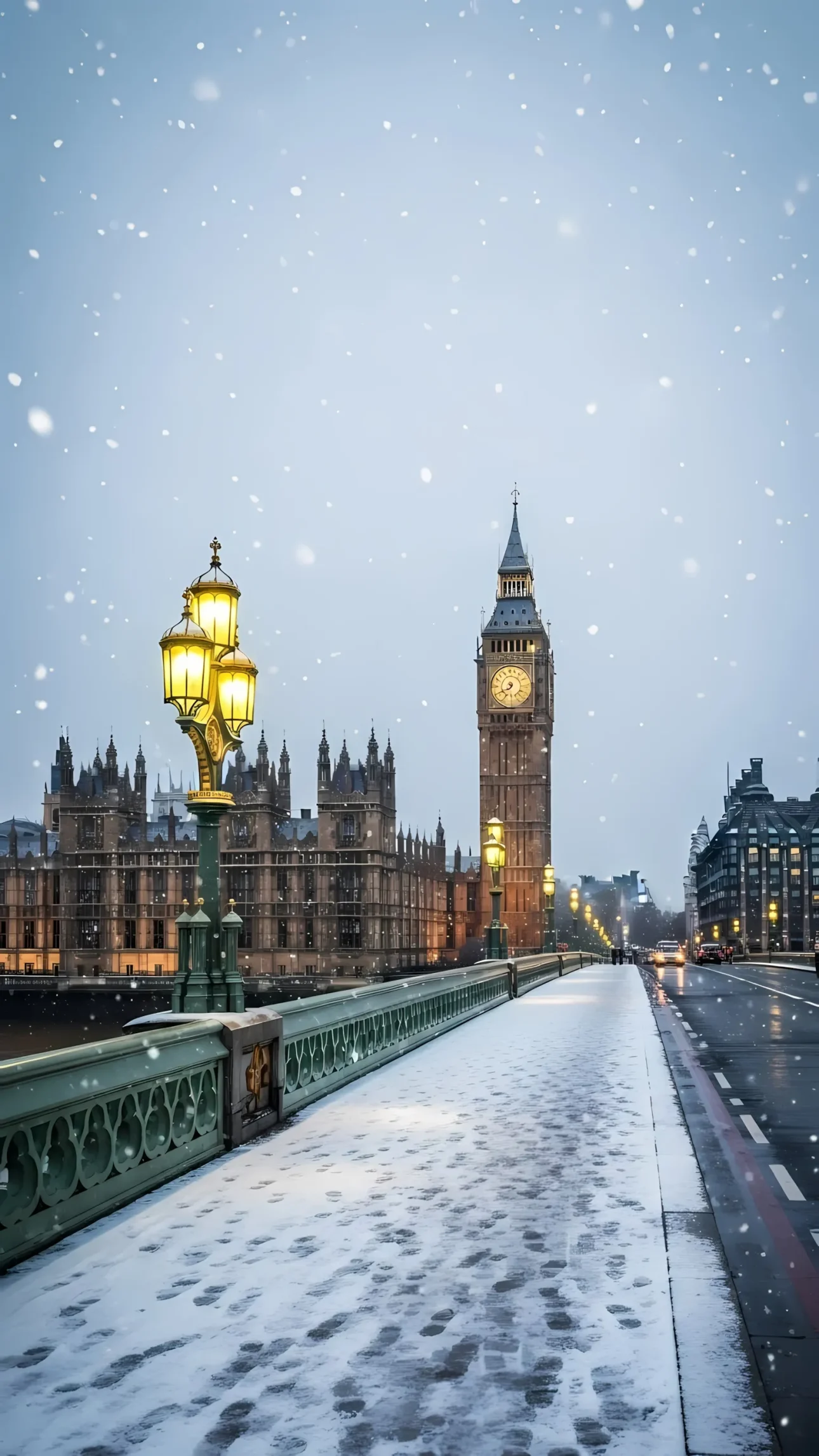 Capture London's iconic skyline with this stunning image of Big Ben in winter. Enhance your travel blog or historical project with this premium design asset.