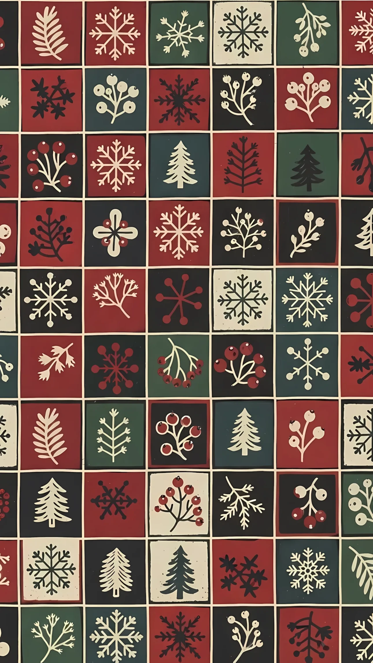 Elevate your designs with this Christmas pattern featuring classic holiday icons. Perfect for seasonal branding and festive digital projects.