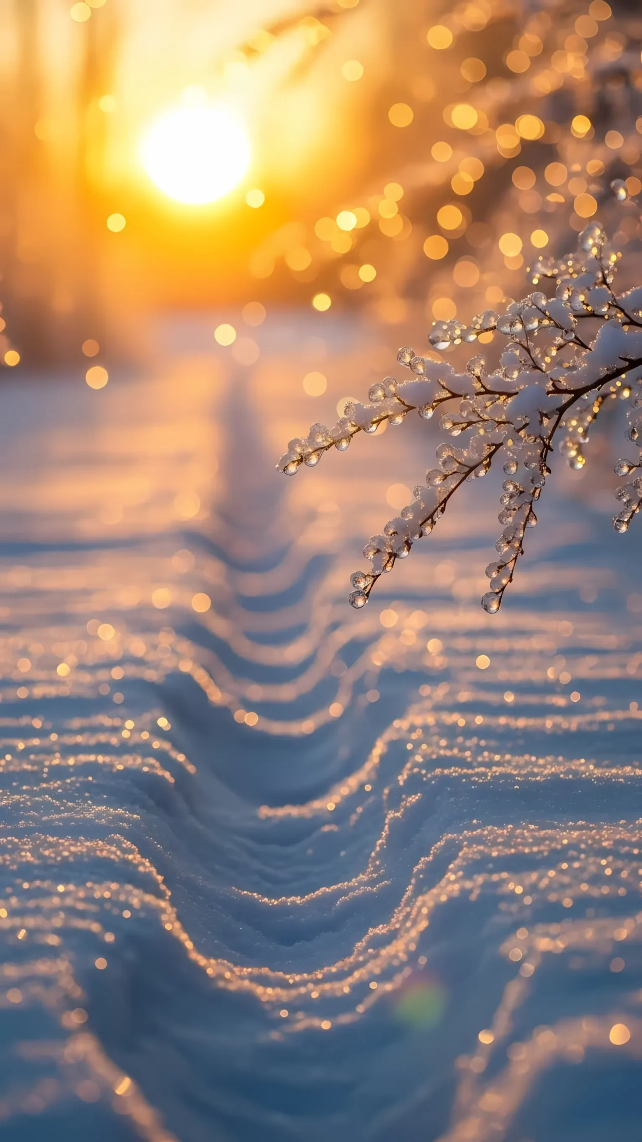 Capture winter's magic with this snowy branch featuring glistening ice droplets. Enhance your seasonal designs with this premium, high-resolution image, perfect for holiday promotions.