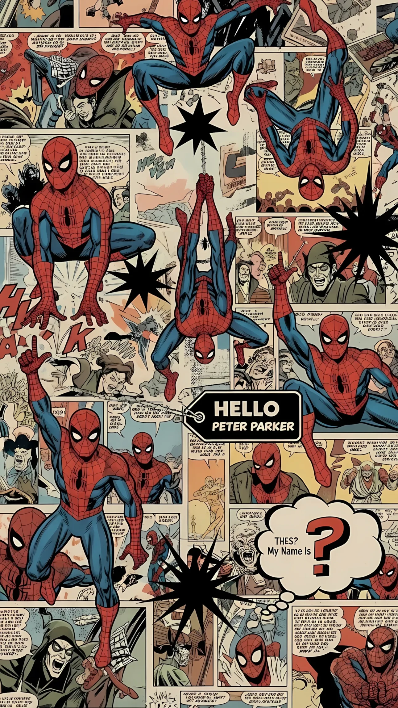 Enhance your project with this dynamic Spiderman comic panel illustration. Premium design asset perfect for comic book enthusiasts and graphic novel projects.