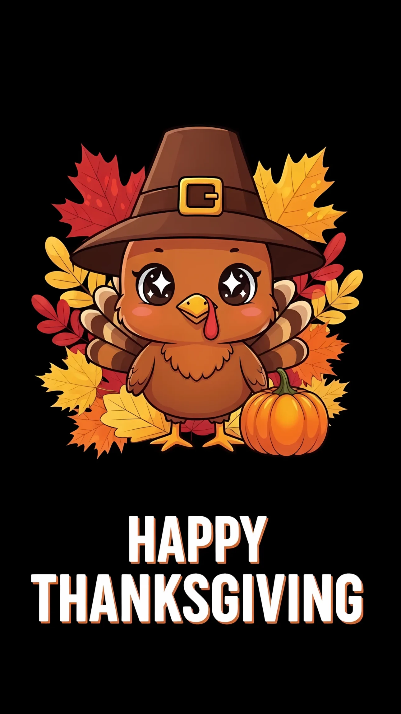 Elevate your Thanksgiving designs with this adorable turkey illustration featuring autumn leaves. A premium design asset ready for instant commercial use.