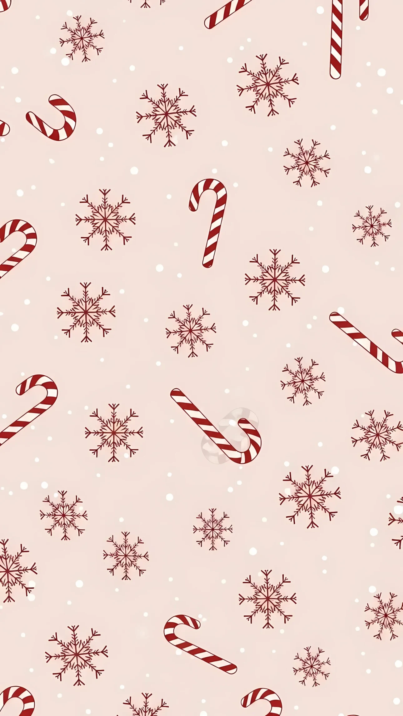 Enhance your designs with this seamless Christmas pattern featuring candy canes and snowflakes. A premium design asset perfect for holiday-themed projects.