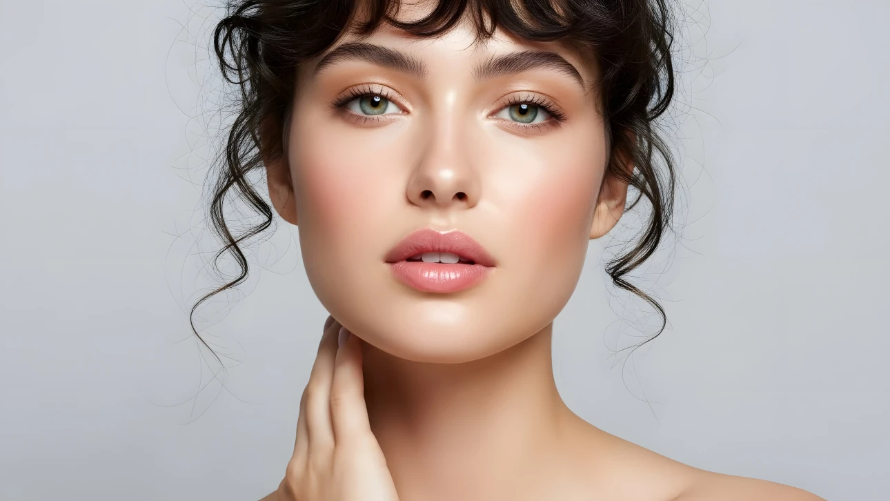 Enhance your beauty projects with this stunning portrait of a woman. Premium design asset, ideal for cosmetic campaigns and high-end beauty brands.