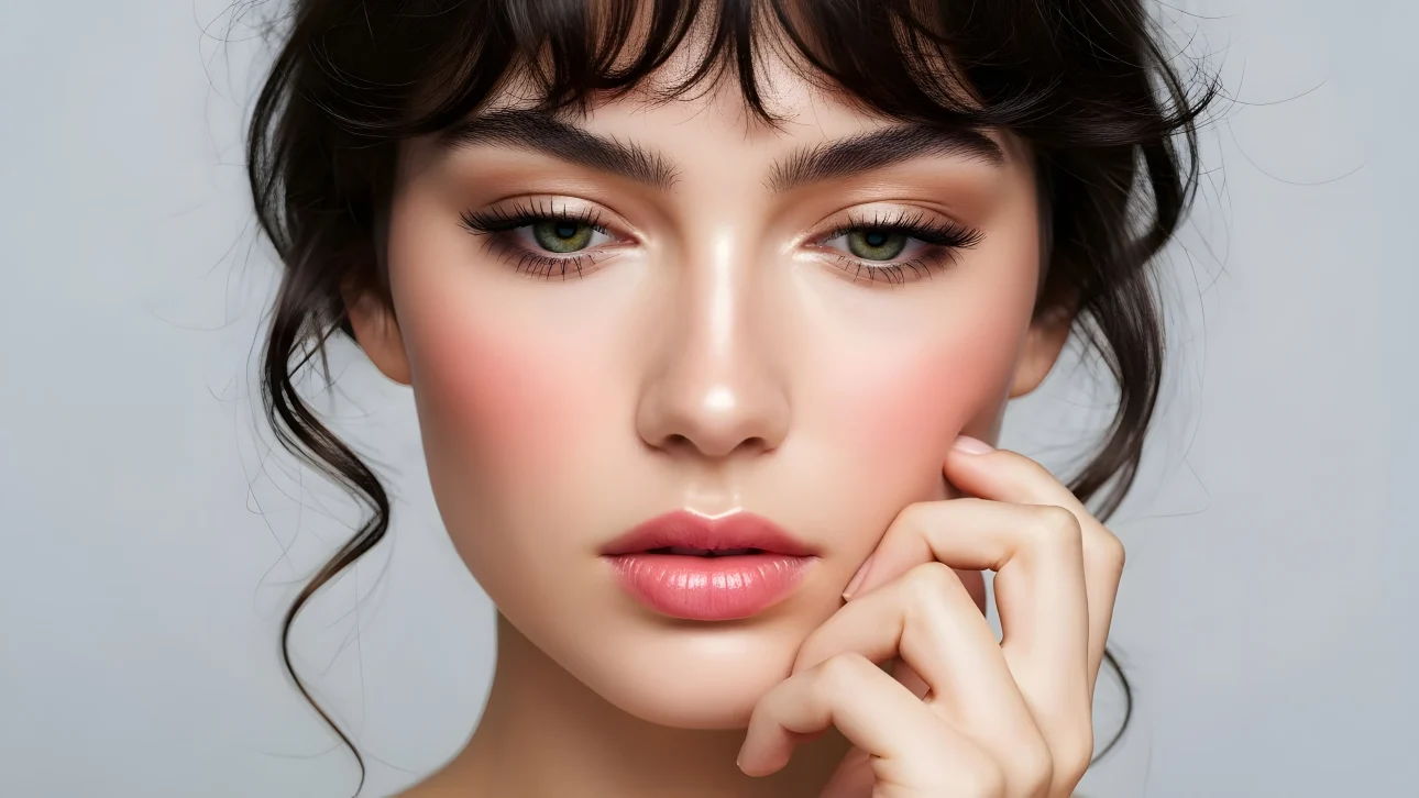Enhance your designs with this portrait featuring a woman with elegant makeup and soft lighting. Perfect for beauty and fashion projects ready for commercial use.