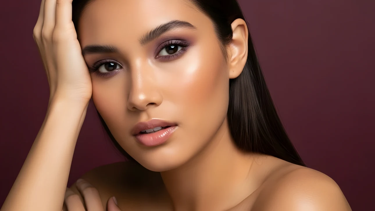 Elevate your designs with this stunning woman featuring professional makeup. Perfect for high-fashion campaigns and beauty product promotions. Ready for commercial licensing.
