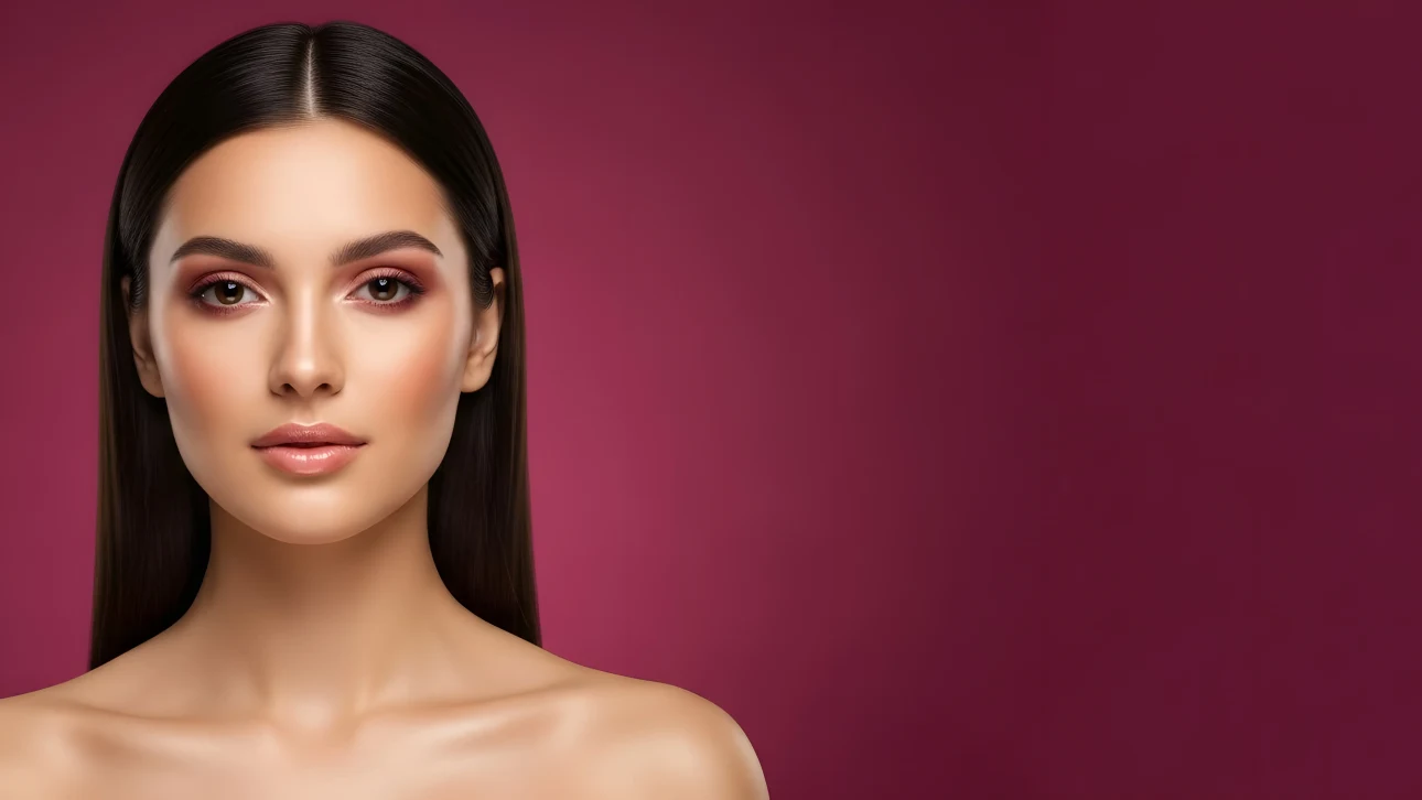 Enhance your project with this stunning portrait of a woman featuring professional makeup, ideal for beauty campaigns and high-fashion editorials. Ready for commercial use.