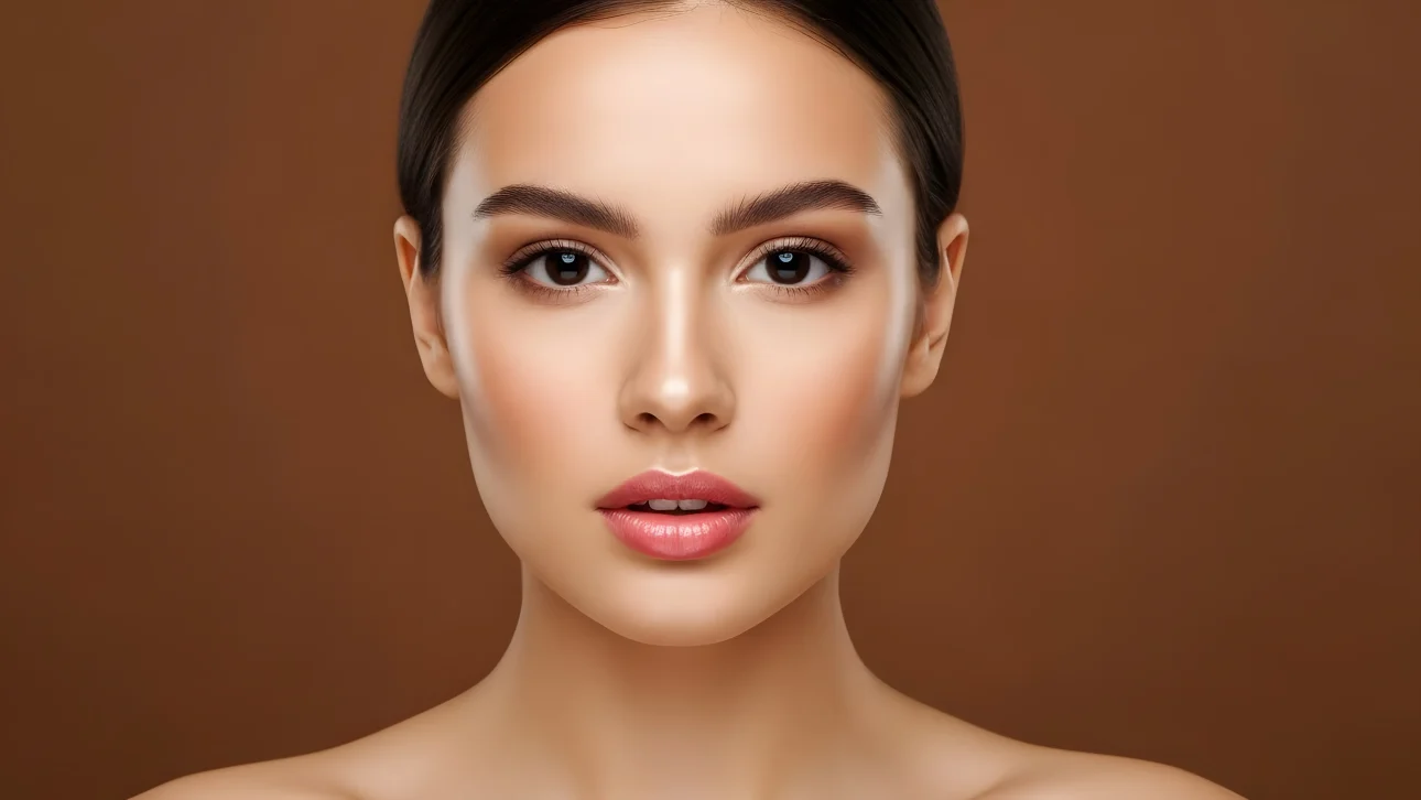 Enhance your project with this portrait of a woman displaying perfect skin. Ideal for beauty campaigns and skincare promotions. Ready for commercial use.