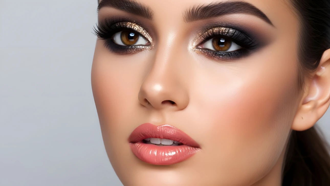 Showcase high-fashion beauty with this stunning close-up. Ideal for cosmetic ads and beauty blogs. Elevate your project with this premium design asset.