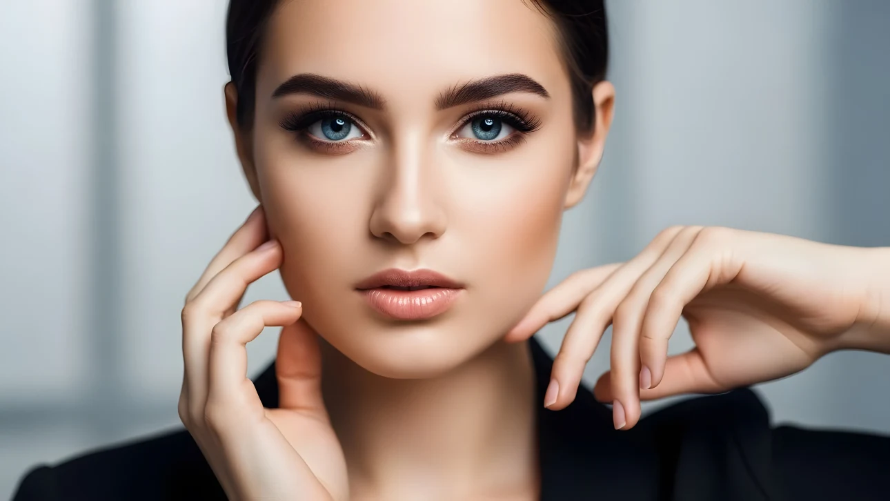 Enhance your project with this stunning portrait of a beautiful woman, perfect for beauty campaigns and high-fashion editorials. Ready for instant commercial use.