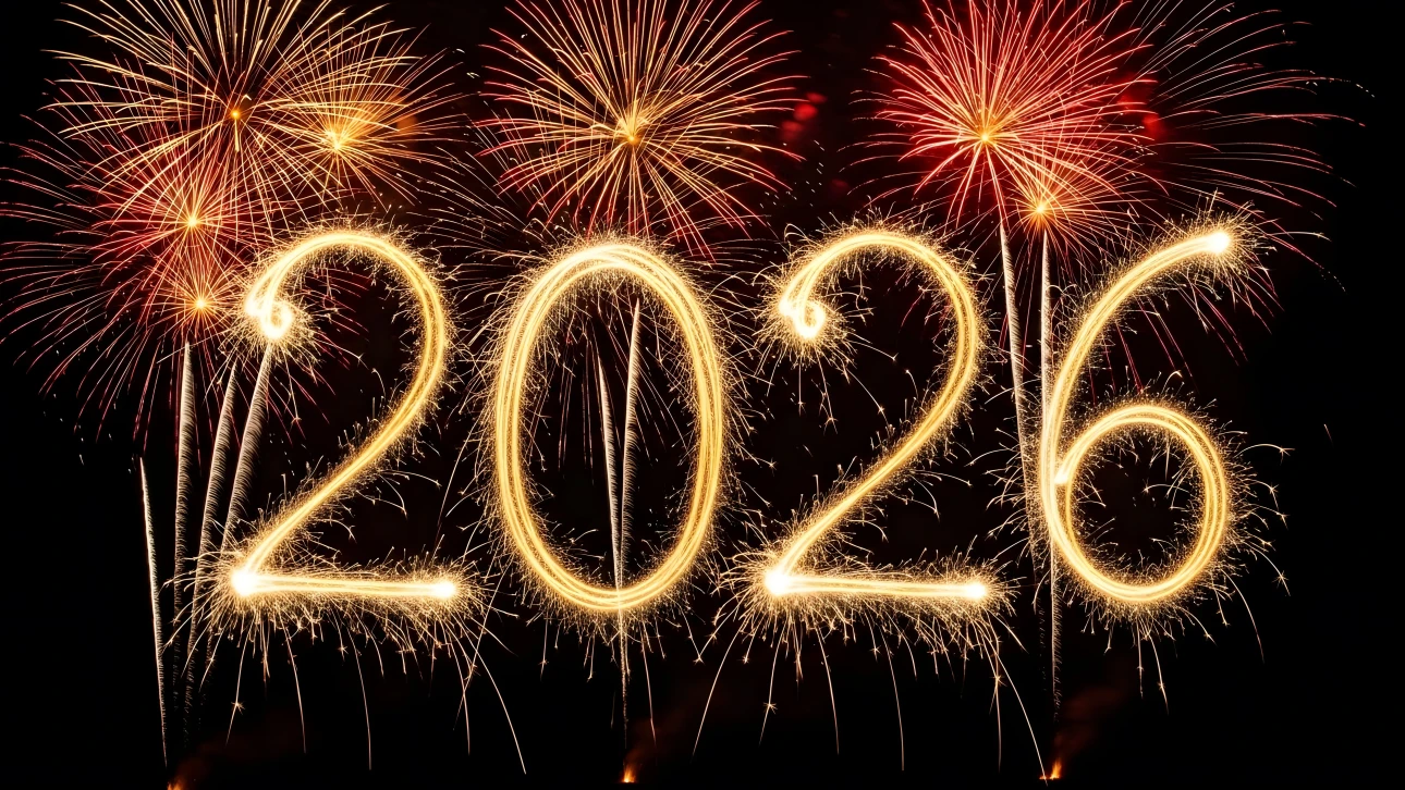 Celebrate the New Year with this dazzling 2026 sparkler display! Enhance your designs with this premium festive graphic, perfect for memorable holiday promotions.