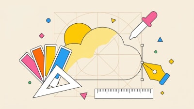 Graphic Design Concept Creative Tools and Vector Illustration Elements