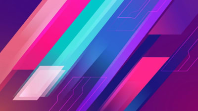 Vibrant Abstract Geometric Background with Dynamic Colorful Stripes