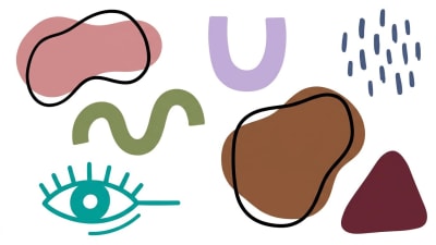 Modern Abstract Organic Shapes, Hand-Drawn Doodles & Minimalist Vector Art