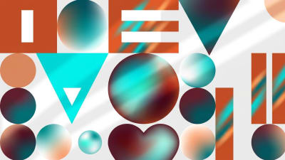 Modern Geometric Abstract Art  Dynamic Gradient Shapes Background