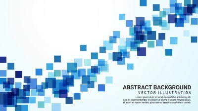Dynamic Blue Square Pattern Background  Modern Abstract Vector Art