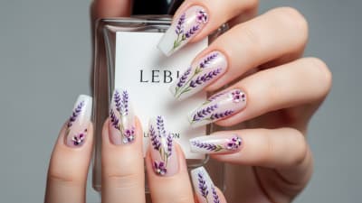 Elegant Lavender Nail Art Designs