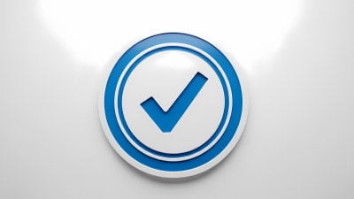 3D Blue Checkmark Icon Free Vector for Success & Approval Concepts