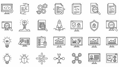Software Development & IT Icons Free Vector