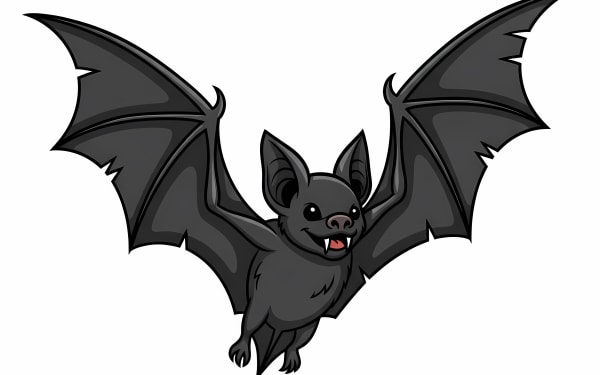 Discover this adorable cartoon bat vector, perfect for Halloween, kids' projects, or animal themes.
