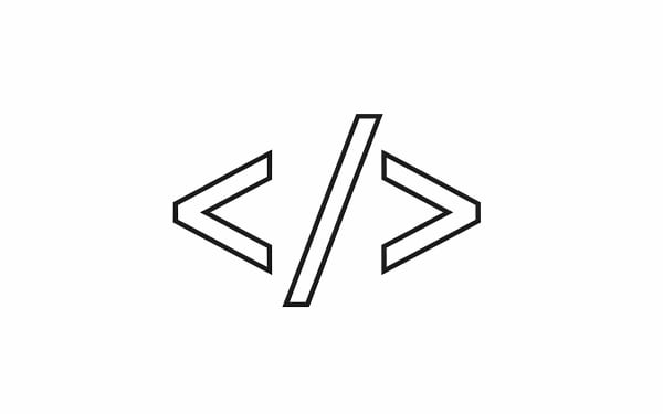 Download this clean and modern code tag icon, ideal for programming, web development, and tech-related projects. A versatile free vector symbol.