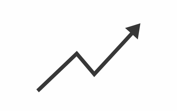Download this versatile upward trend arrow free vector.