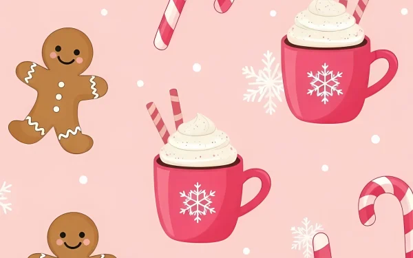Elevate your designs with this festive seamless pattern featuring holiday treats! Scalable illustration is perfect for winter themed backgrounds. Ready for instant commercial use.