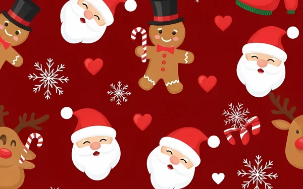 Enhance your holiday designs with this festive Christmas pattern featuring classic characters. Premium design asset ready for instant use in your creative projects.