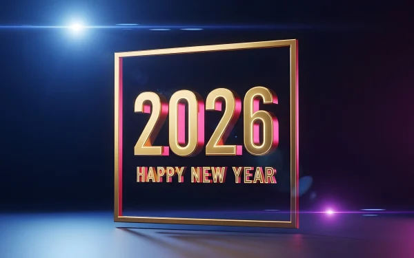 Elevate your New Year designs with this 2026 golden number illustration. Perfect for sophisticated holiday promotions and digital greetings ready for commercial use.