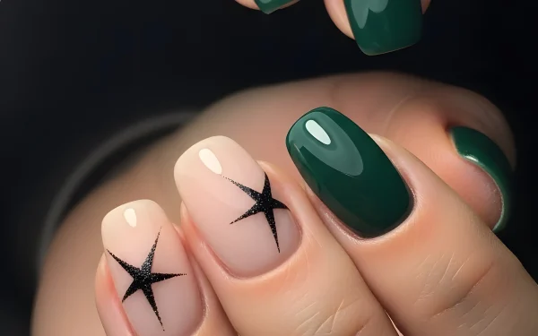 Elevate your designs with this image of manicured hands showcasing trendy nail art. Perfect for beauty blogs and salon marketing materials, ready for immediate use.