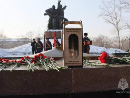 Эстафета МЧС России #ВпамятиСибиряков движется по Хакасии