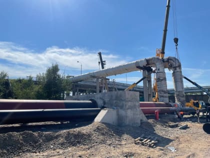 Завершение работ по монтажу тепломагистрали в Абакане