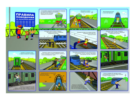 Находясь вблизи железной дороги, а также осуществляя переход через неё или переезд, соблюдайте правила безопасности и не оставляйте без присмотра детей!