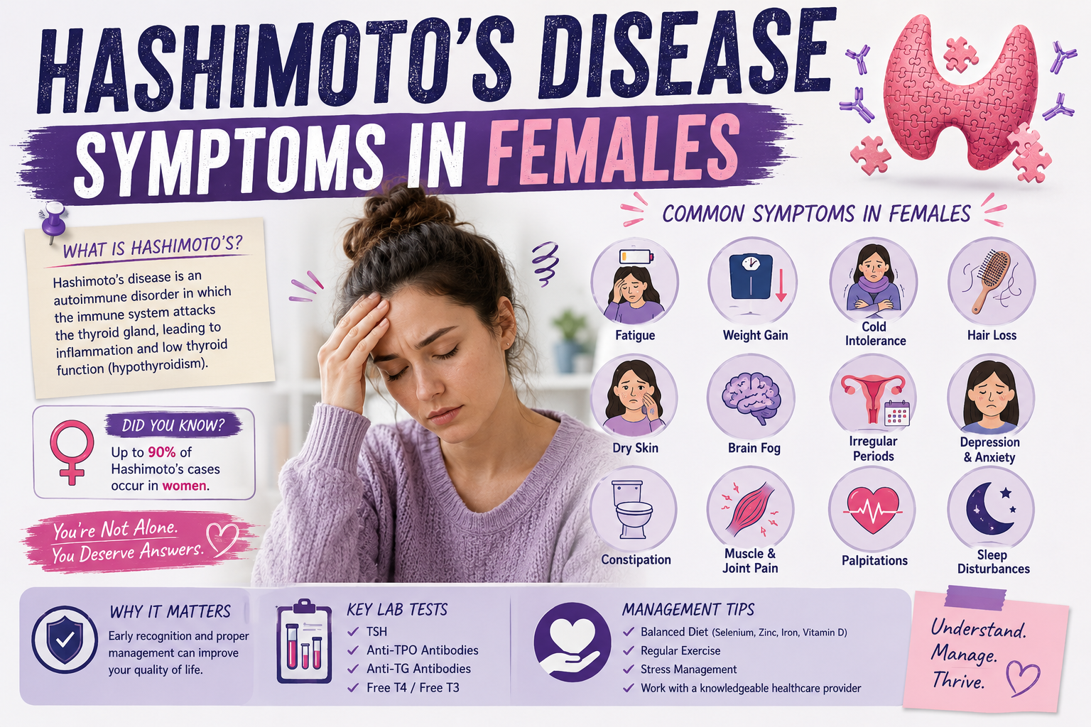 Hashimoto's Disease Symptoms in Females: The Complete Gender-Specific Guide