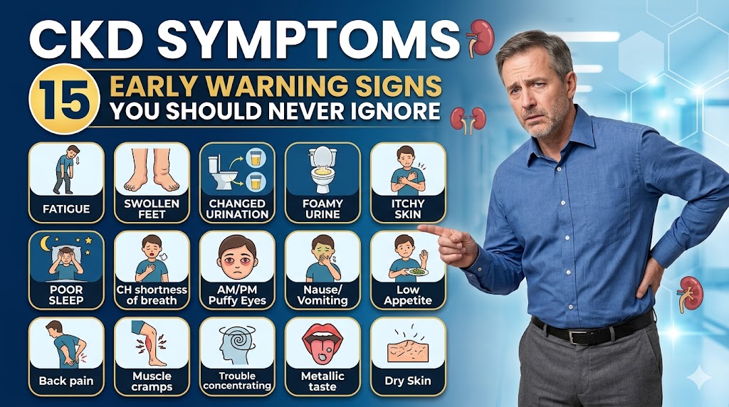 CKD Symptoms: 15 Early Warning Signs of Chronic Kidney Disease You Should Never Ignore