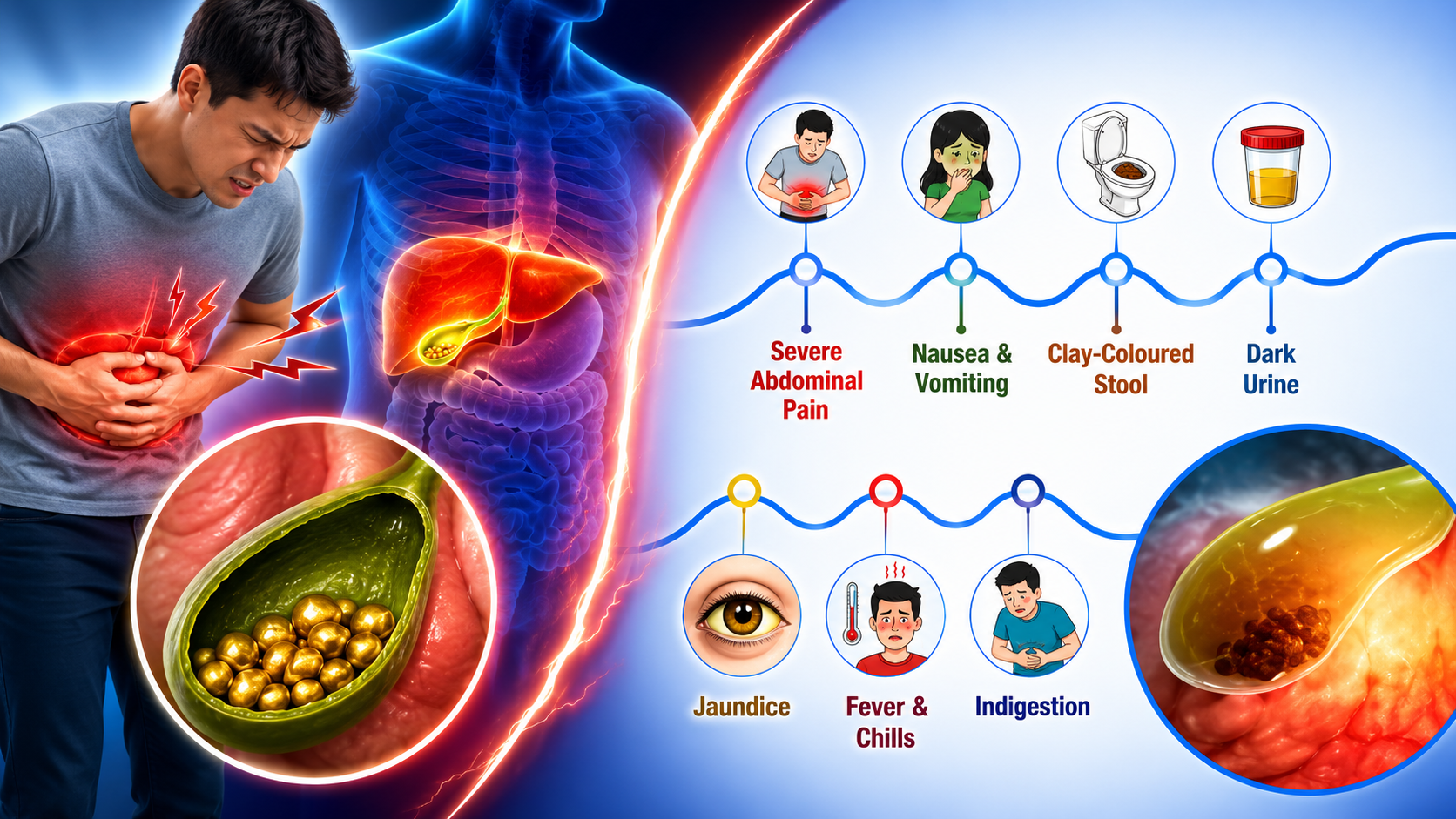 Gallbladder Stones (Cholelithiasis): Symptoms, Chemical Causes, Emergency Warning Signs, and Modern Treatment Options