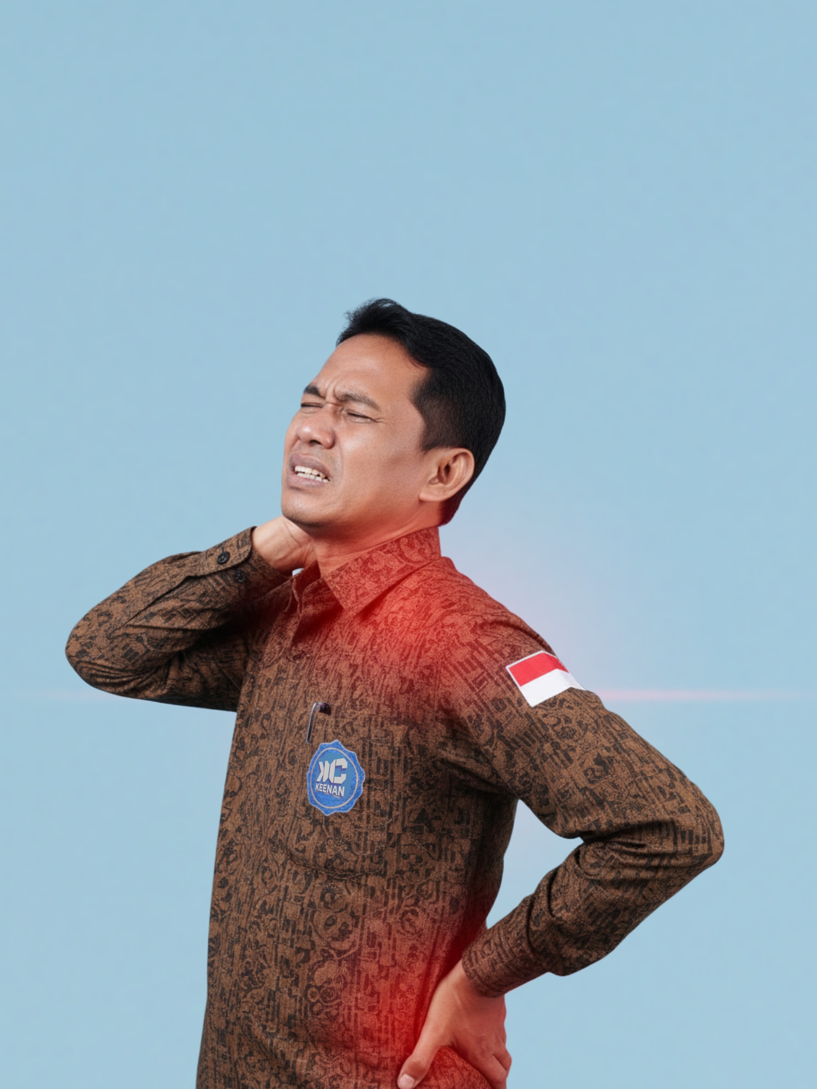 Ilustrasi saraf terjepit pada tulang belakang.