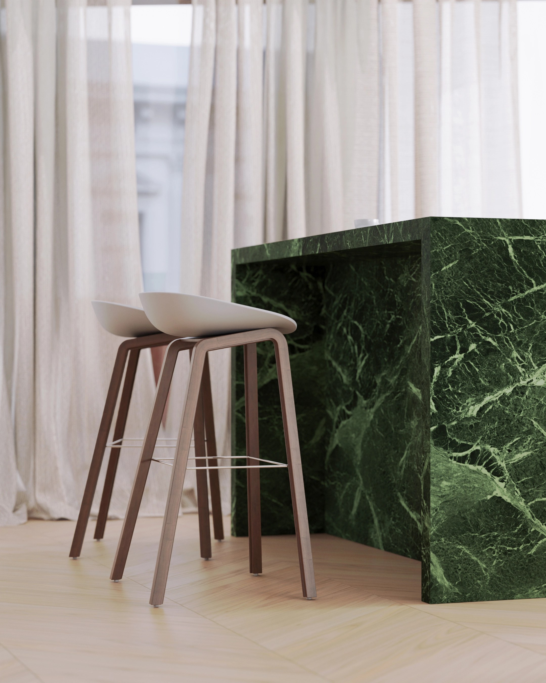 Attico Living - Interior Render 2