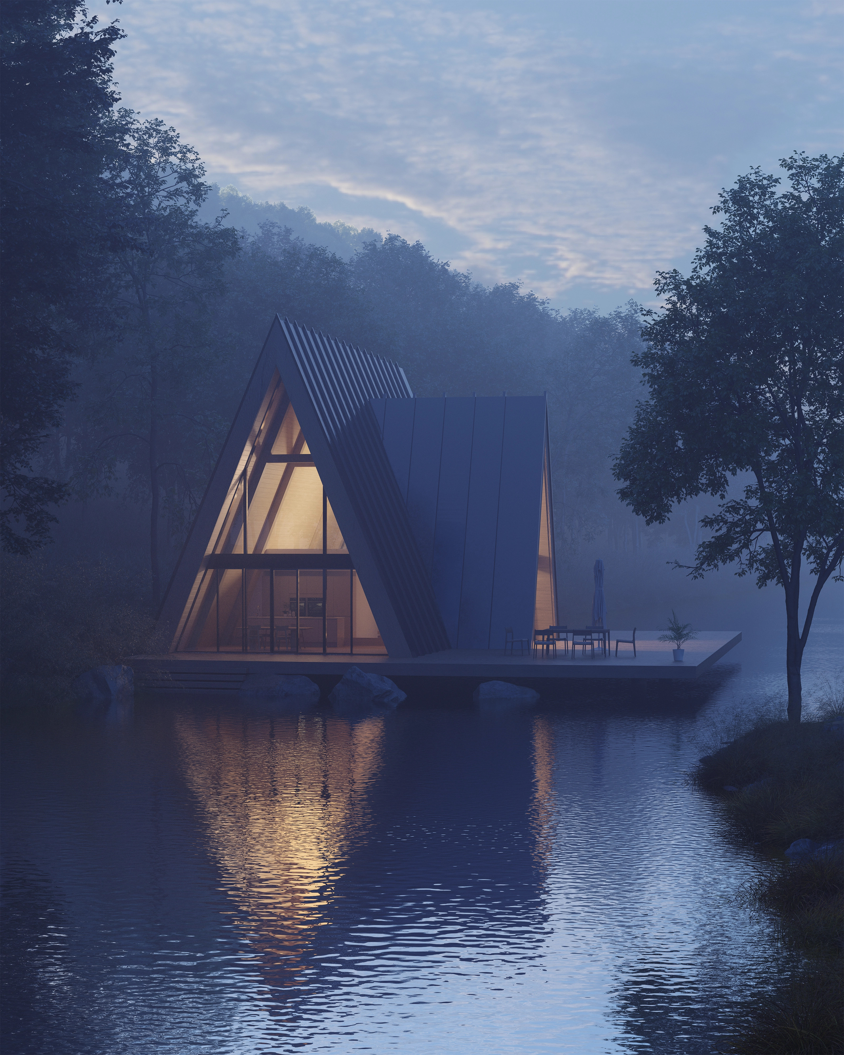 Lake House - Exterior Render 1