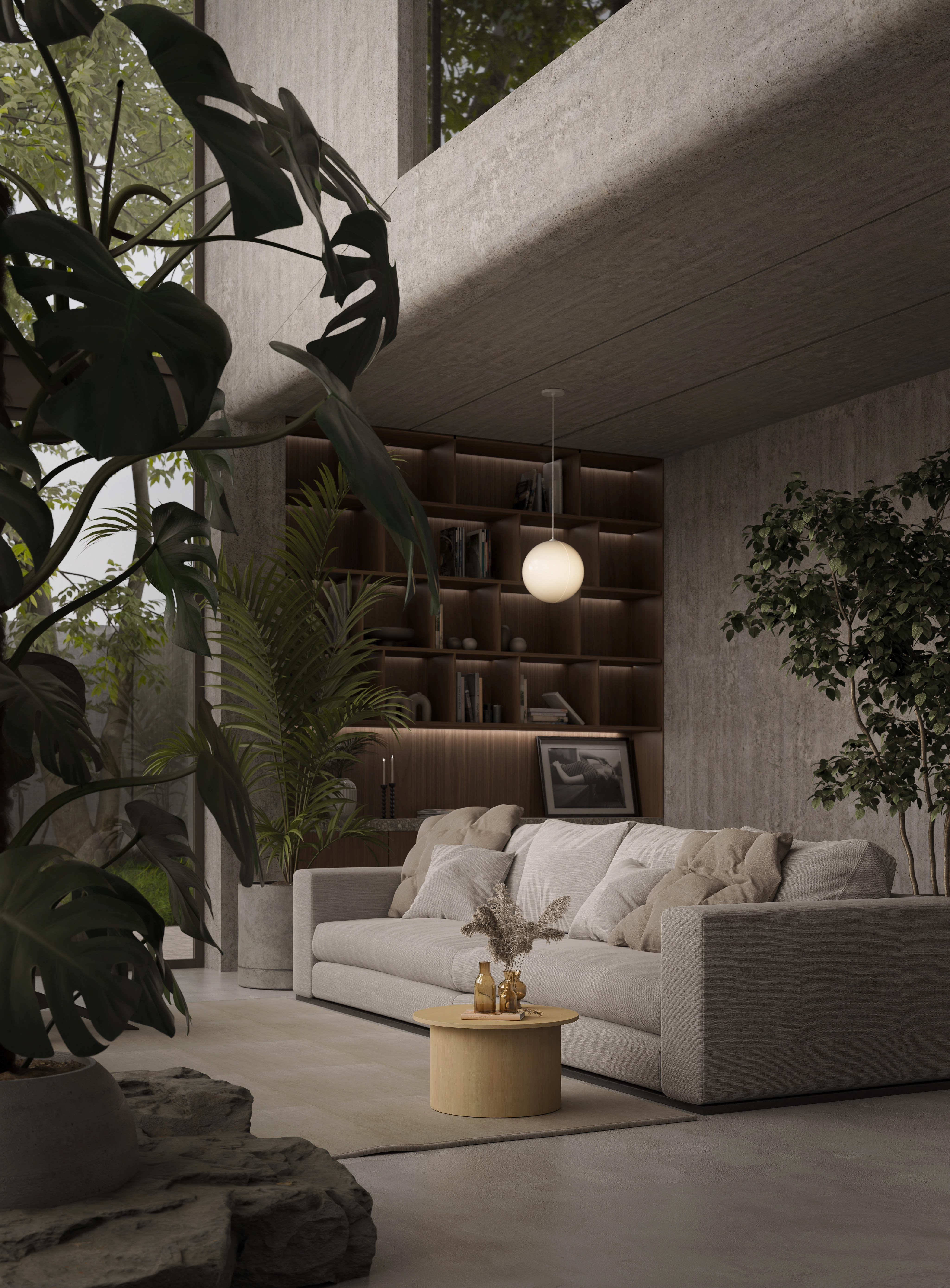 Concrete Building - Interior Render 1