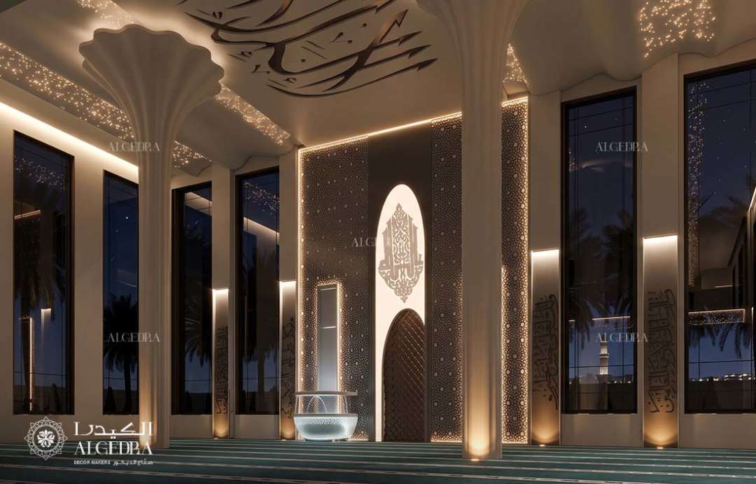 تصميم قاعة صلاة مسجد في مدينة محمد بن راشد