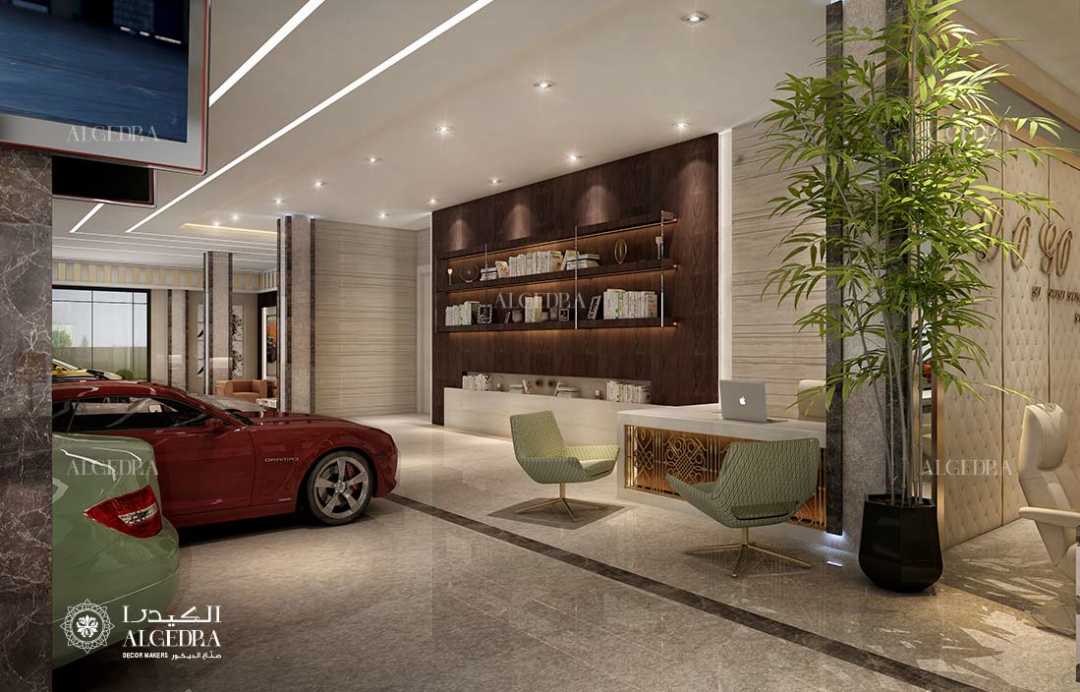 التصميم الخارجي لمعرض سيارات الهندسة المعمارية