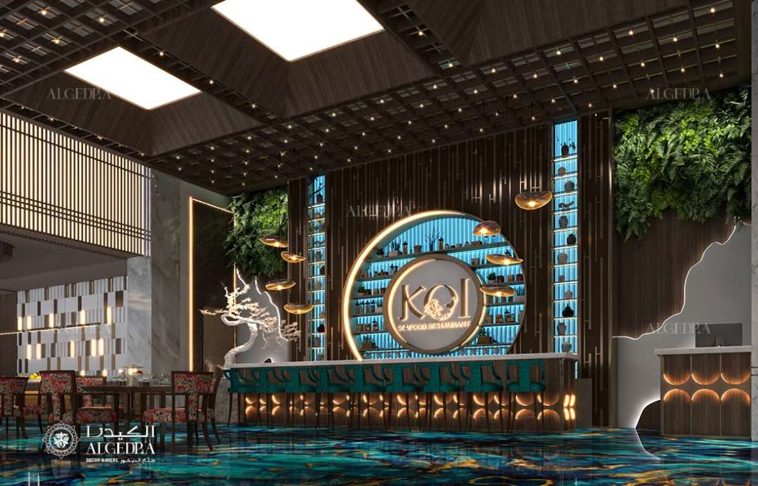 تصميم جدران مطعم حديث