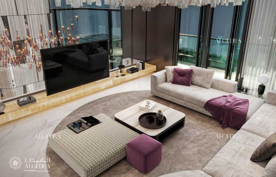 living room design dark
