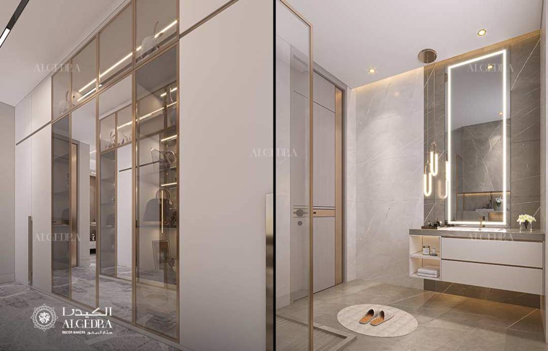 تصميم غرفة ملابس لفيلا في البراري