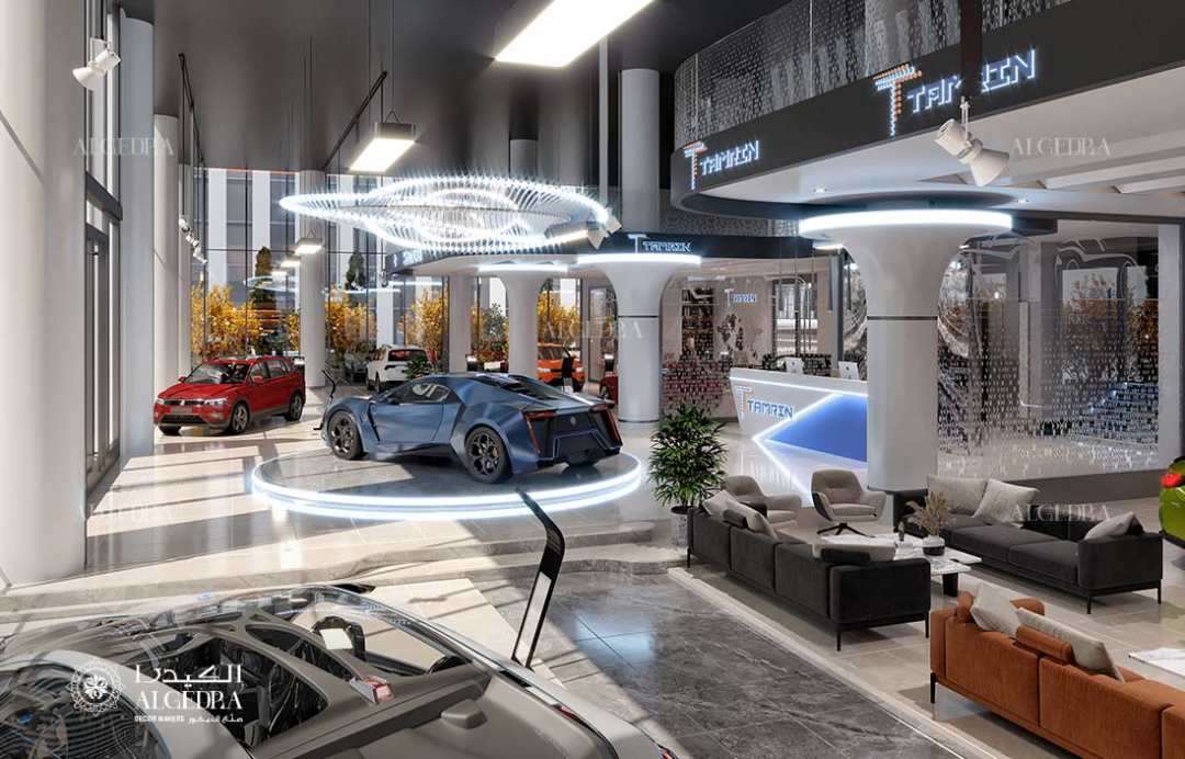 تصميم داخلي لمعرض السيارات