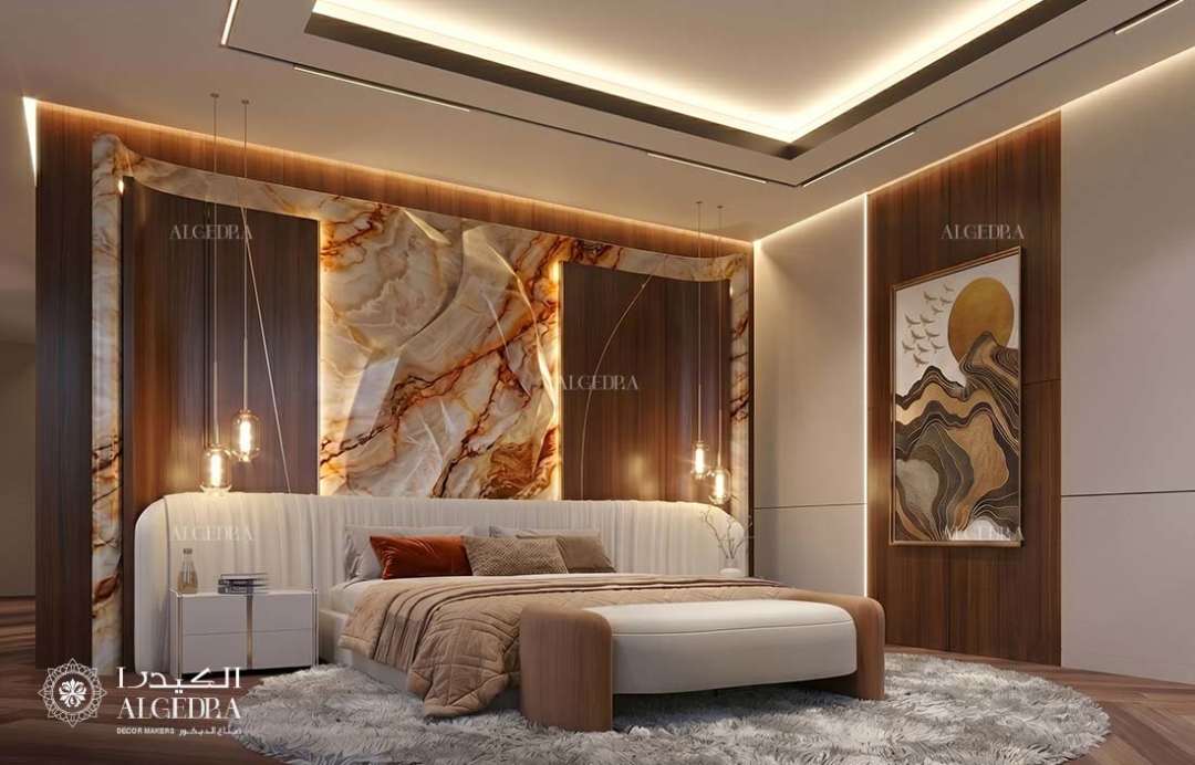 Dubai Creek Harbour apartment master bedroom design