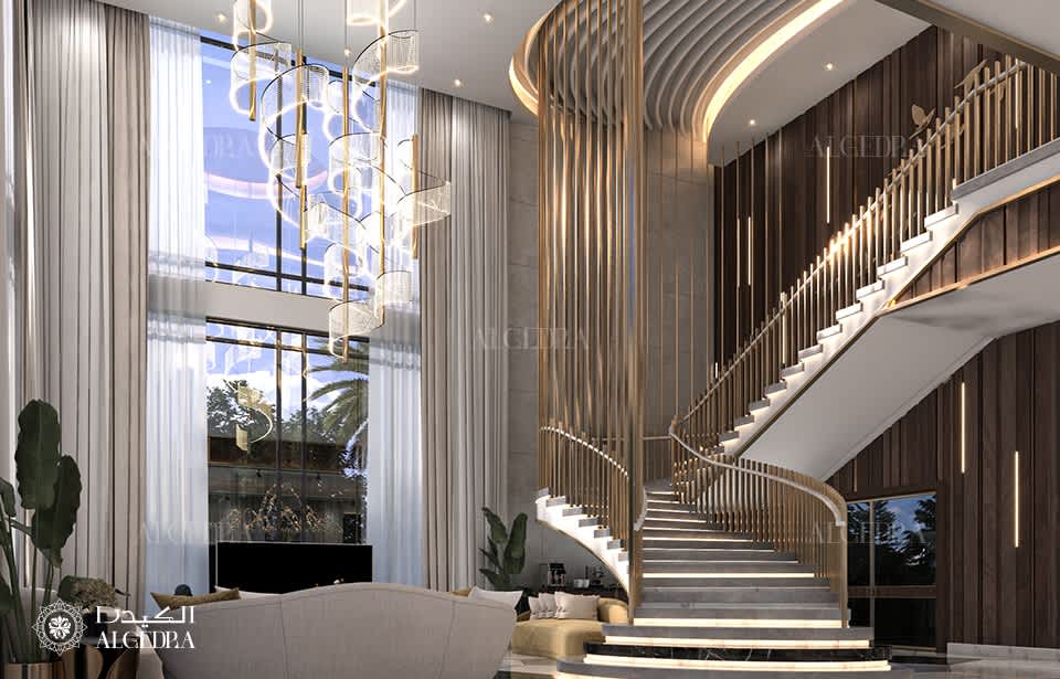 تصميم داخلي على طراز دور علوي صغير