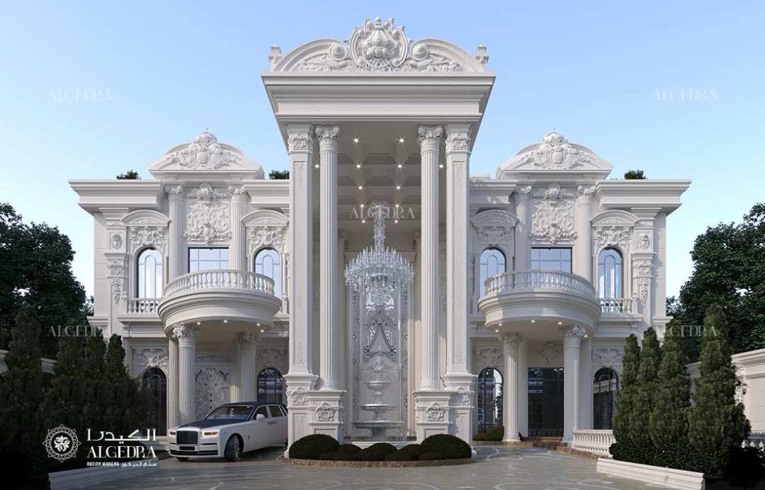 التصميم الخارجي للفيلا كلاسيكي